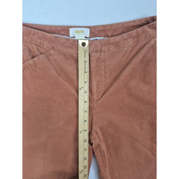 Anthropologie Maeve Corduroy Wide Leg Pants Size 4 Orange Retro Boho Festival - Picture 9 of 11